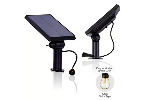 Ambience Pro 3.5 in. 2-Watt Solar Panel for Ambience Pro Outdoor Corn Filament Solar String Lights (1-Pack) - 91008125271