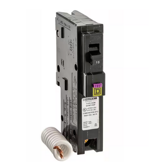 Homeline 15 Amp Single-Pole Dual Function (CAFCI and GFCI) Circuit Breaker - 91000039758