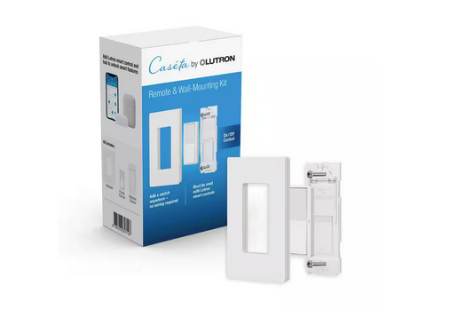 Pico Paddle Remote Wall-Mount Kit, for On/Off Control of Caseta Smart Dimmers and Smart Switches, White - 91010108640