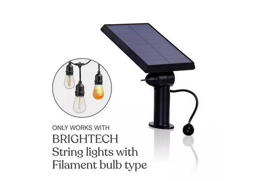 Ambience Pro 3.5 in. 1-Watt Solar Panel for Ambience Pro Outdoor Filament Edison Bulb Solar String Lights (1-Pack) - 91008125272