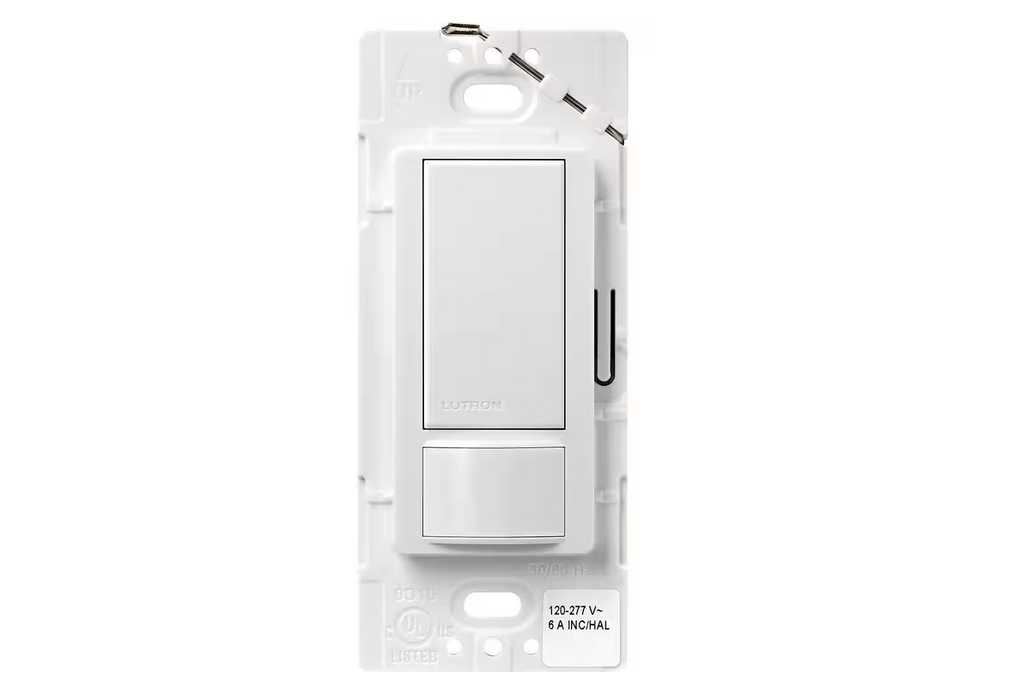Maestro Dual Voltage Vacancy Sensor Switch, 6-Amp/Single-Pole, White (MS-VPS6M2-DV-WH)