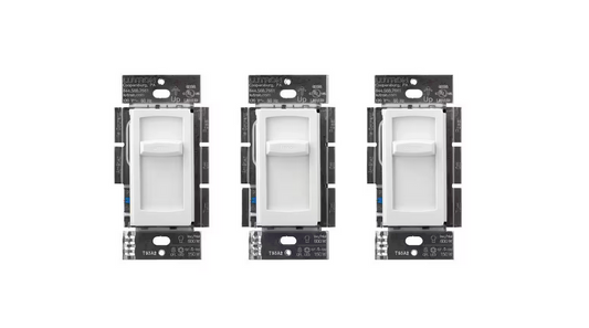 Skylark Contour LED+ Dimmer Switch for LED Bulbs, 150-Watt/Single-Pole or 3-Way, White (CTCL-3PK-WH) (3-Pack) - 91009414637