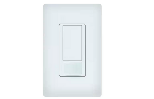 Maestro Dual Voltage Vacancy Sensor Switch, 6-Amp/Single-Pole, Snow (MS-VPS6M2-DV-SW)