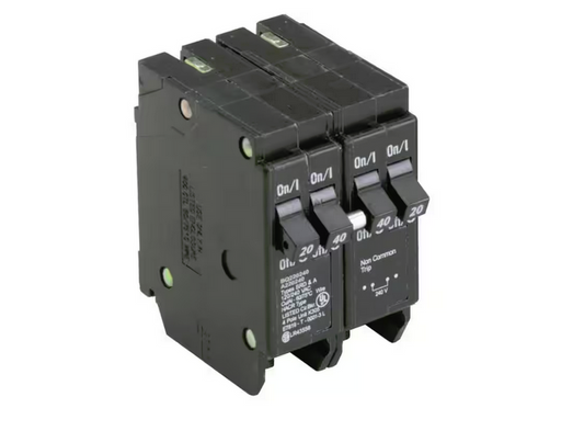 BR 1-20 Amp 2 Pole and 1-40 Amp 2 Pole BQ (Independent Trip) Quad Circuit Breaker - 9347785