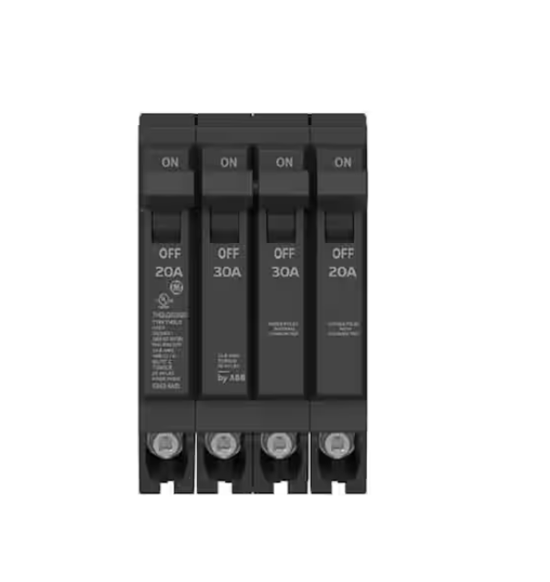 Q-Line 2-20 Amp Single-Pole 1-30 Amp Double-Pole Quad 120/240-Volts Circuit Breaker - 91010913189