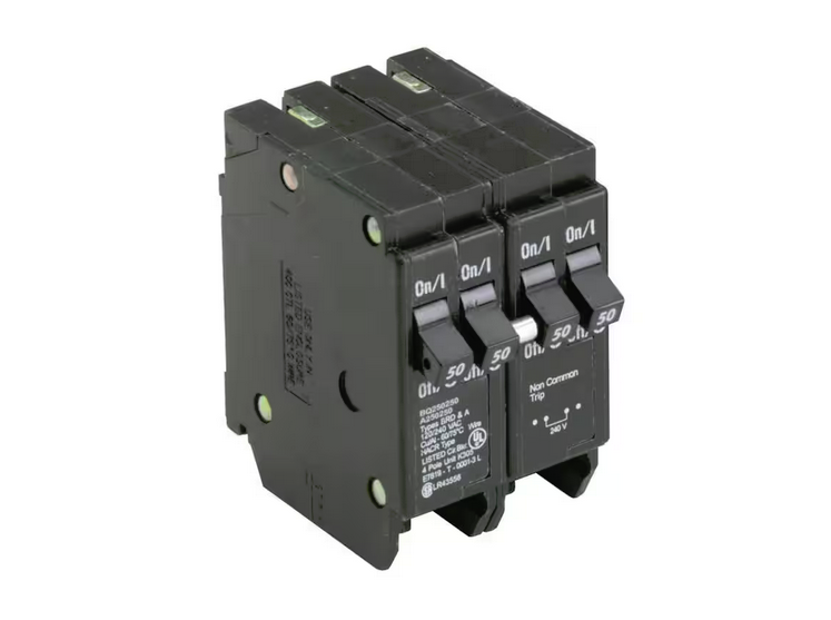 BR 2-50 Amp 2-Pole BQ (Independent Trip) Quad Circuit Breaker