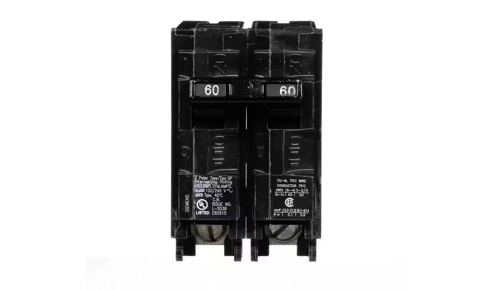 60 Amp Double-Pole Type QP Circuit Breaker - 9992615