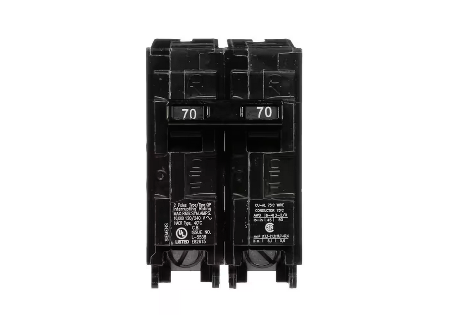 70 Amp 2-Pole Type QP Circuit Breaker - 9327949