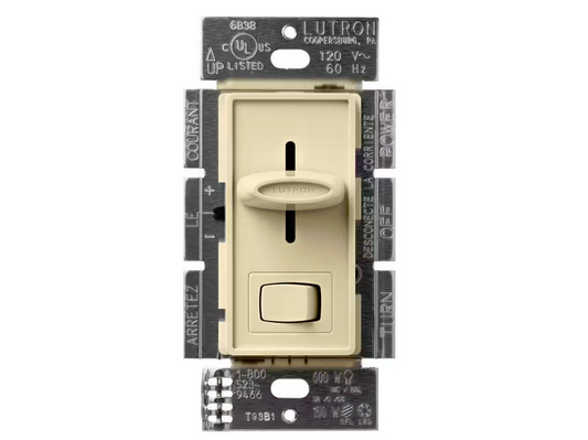 Skylark LED+ Dimmer Switch for Dimmable LED and Incandescent Bulbs, 150W LED/Single-Pole or 3-Way, Ivory (SCL-153P-IV)