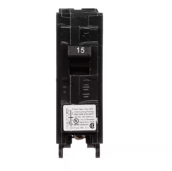 15 Amp 1-Pole 22 kA Type QPH Circuit Breaker