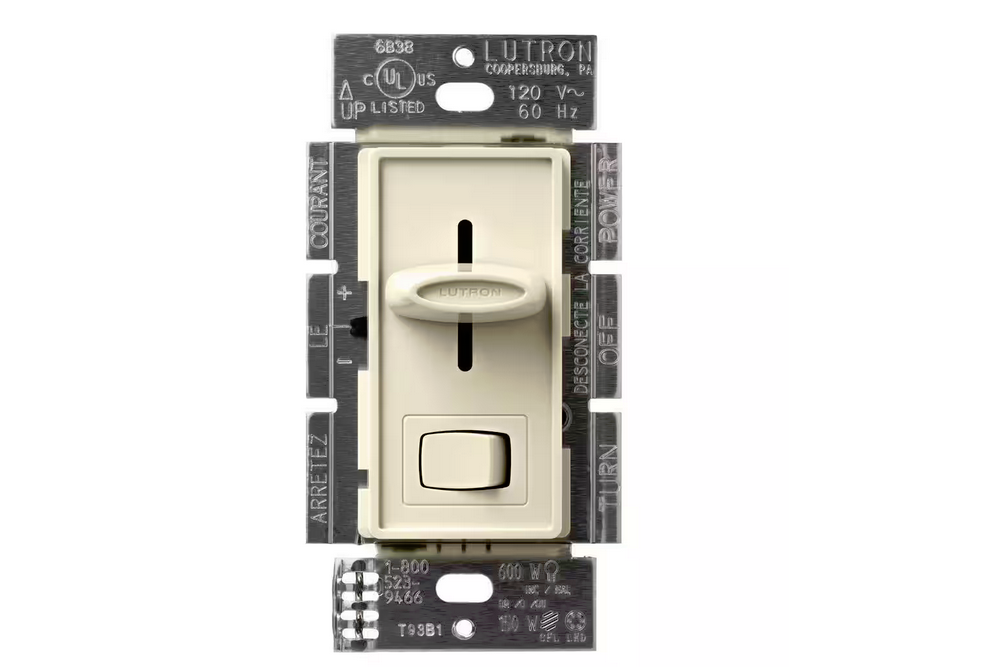 Skylark LED+ Dimmer Switch for Dimmable LED and Incandescent Bulbs, 150W LED/Single-Pole or 3-Way, Almond (SCL-153P-AL)