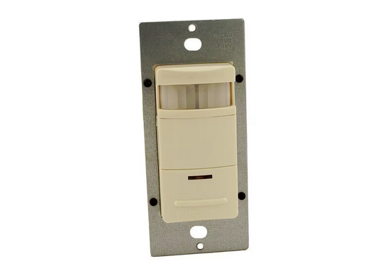 120/277-Volt Single-Pole Occupancy Sensor Wall Switch Passive Infrared, Light Almond - 91002200075