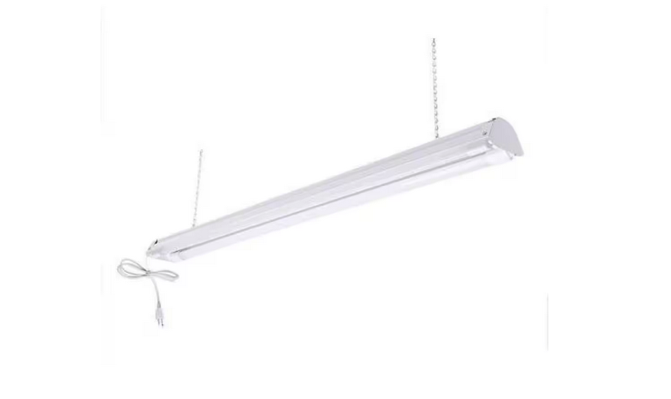 4 ft. 32-Watt T8/T12 LED White Shop Light 5000K (LED Tubes Included) - 91010375924