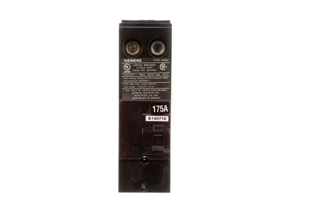 175 Amp Double-Pole Circuit Breaker Type QNRH - 91002700192