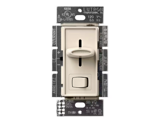 Skylark LED+ Dimmer Switch for Dimmable LED Bulbs, 150W LED/Single-Pole or 3-Way, Light Almond (SCL-153P-LA)