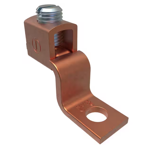 Copper Mechanical Lug Offset, Conductor Range 6-14, 1 Port, 1-Hole, #10in Bolt Size (15-Pack) - 91006426712