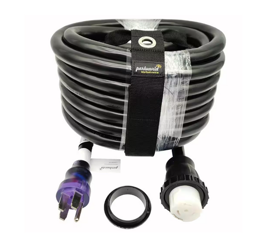 50 ft. STW 6/3+8/1 RV/Marine 50 Amp 125/250-Volt NEMA 14-50P Straight Plug to Twist Lock SS2-50R Generator Power Cord - 91008300470