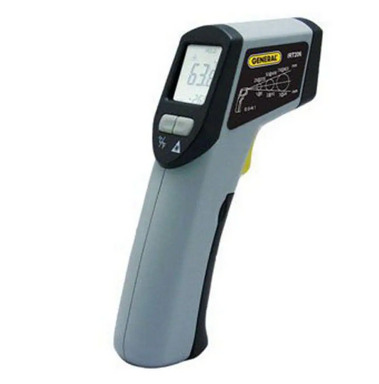 Laser Temperature Infrared Thermometer Gun with 8:1 Spot Ratio, Max Temp 608 Degree with Backlit LCD display - 9879168