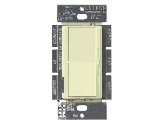 Diva 3-Speed Fan Control, Single-Pole/3-Way, 1.5 Amp, Almond (DVFSQ-F-AL)