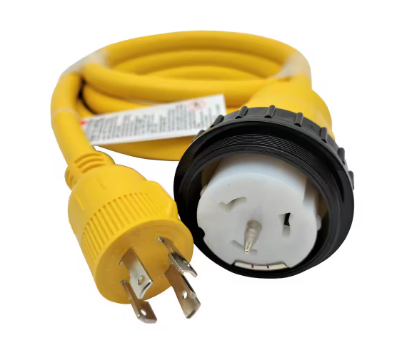 10 ft. Generator 30 AMP 125/250-Volt 4-Prong Locking Plug L14-30P to 50 AMP 125/250-Volt SS2-50R(CS6364) Adapter Cord - 91007714058