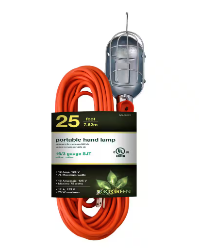 25 ft. 16/3 Metal Drop Light with Side Socket - 91001271088