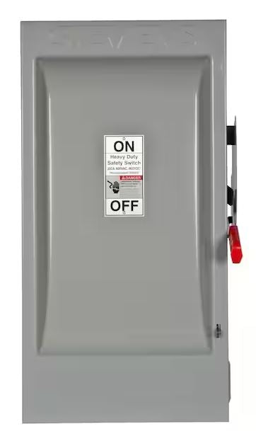 Heavy Duty 200 Amp 600-Volt 3-Pole Indoor Non-Fusible Safety Switch - 9516939