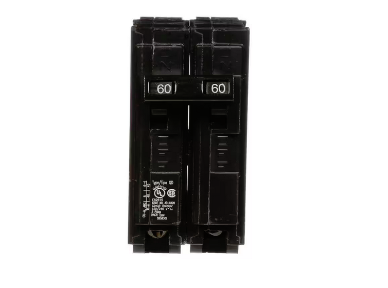 60 Amp Double-Pole Type QD Replacement Circuit Breaker - 91005696324