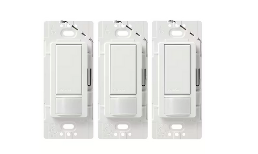 Maestro Motion Sensor Switch, 2 Amp/Single-Pole, White (MS-O2S-3PK-WH) (3-Pack)