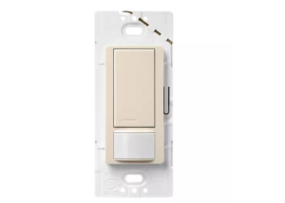 Maestro Motion Sensor Switch, 2 Amp/Single-Pole, Light Almond (MS-OPS2H-LA) - 9490643