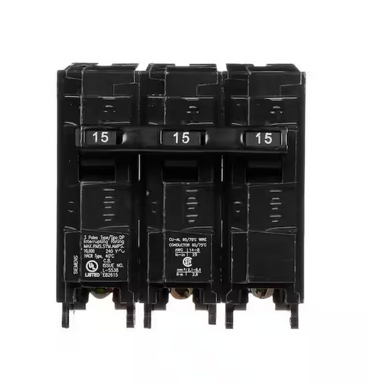 15 Amp 3-Pole Type QP Plug-In Circuit Breaker - 9516939