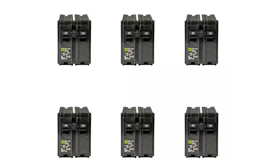 Homeline 20 Amp 2-Pole Circuit Breaker (6-pack) - 91005370698