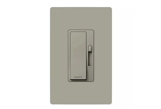 radiant 150-Watt Single-Pole/3-Way LED Advanced Decorator Rocker Dimmer with Wall Plate, Nickel - 91010854183