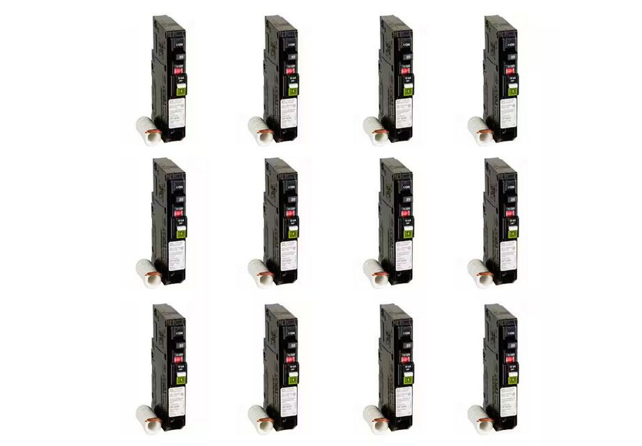 QO 20 Amp Single-Pole Combination Arc Fault Circuit Breaker (12-pack) - 91005370683