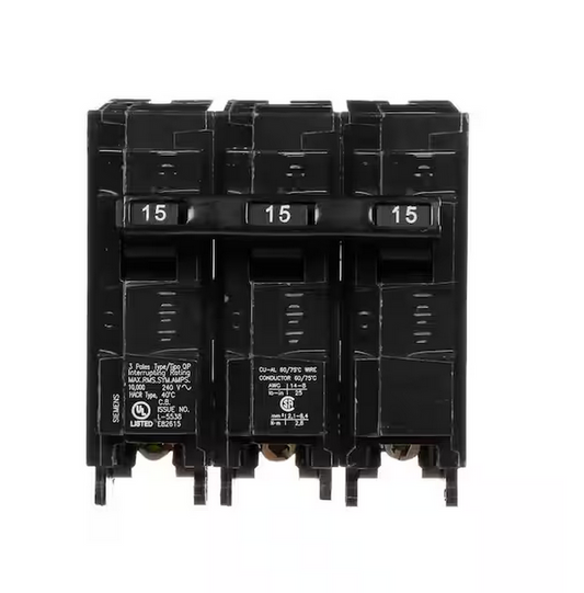 15 Amp 3-Pole Type QP Plug-In Circuit Breaker - 9516939