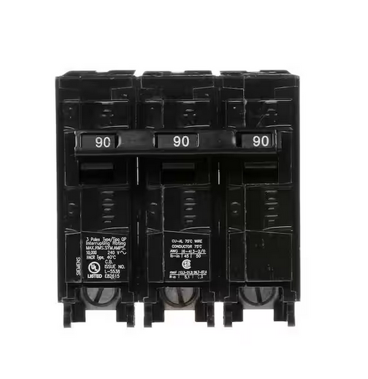 90 Amp 3-Pole Type QP Plug-In Circuit Breaker - 9545550