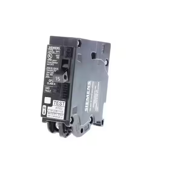 15 Amp 1-Pole GFCI Plug-On Neutral Circuit Breaker - 91005138323
