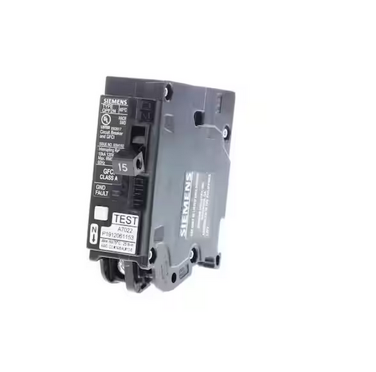 15 Amp 1-Pole GFCI Plug-On Neutral Circuit Breaker - 91005138323