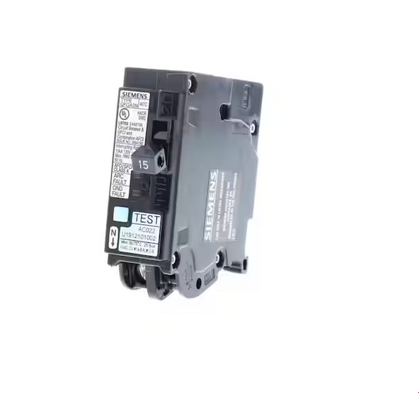15 Amp 1-Pole Dual Function (CAFCI/GFCI) Plug-On Neutral Circuit Breaker - 91005138306