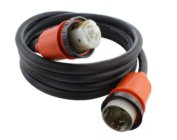 100 ft. 6/4 SOOW NEMA SS2-50 50 Amp 125-Volt/250-Volt Marine Boat Rubber Extension Cord - 91008343421