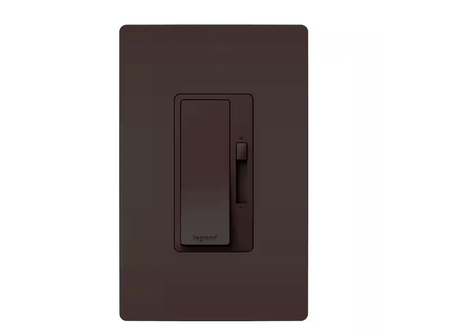 radiant 150-Watt Single-Pole/3-Way LED Advanced Dimmer with Wall Plate, Dark Bronze - 91010854178