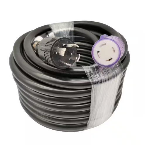50 ft. 10/4 NEMA L14-30 Generator Extension Cord (NEMA L14-30P to L14-30R with Lighted) UL Listed - 91006382767