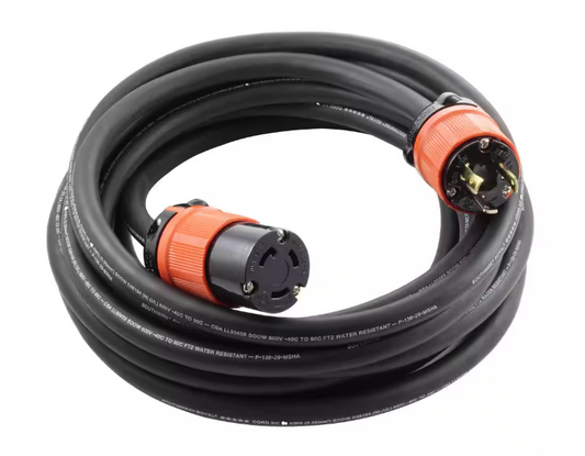 100 ft. Soow 10/3 3-Prong Nema L5-30 125-Volt 30 Amp Generator Rubber Extension Cord - 91008744038