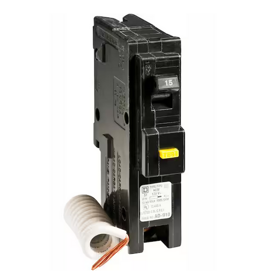 Homeline 15 Amp Single-Pole GFCI Circuit Breaker - 9576794