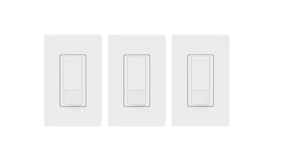 Maestro Motion Sensor Switch with Wallplate, 2 Amp/Single-Pole, White (MS-O2S-3PK-WHW) (3-Pack)