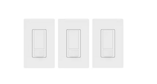 Maestro Motion Sensor Switch with Wallplate, 2 Amp/Single-Pole, White (MS-O2S-3PK-WHW) (3-Pack)