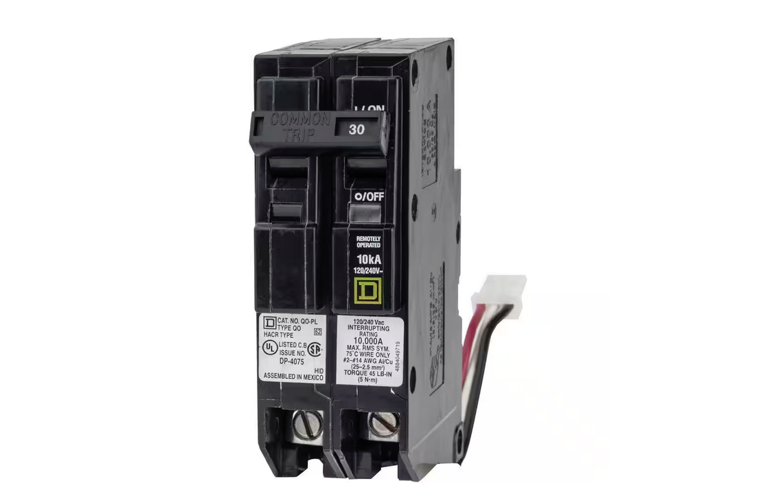 QO 30 Amp 1.5 in. 2-Pole ILC Power Link Circuit Breaker - 91003828981