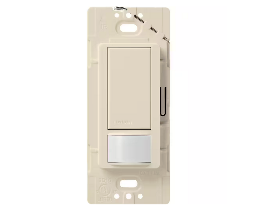 Maestro Vacancy-Only Sensor Switch, 2 Amp/Single-Pole, No Neutral Required, Almond (MS-VPS2-AL)