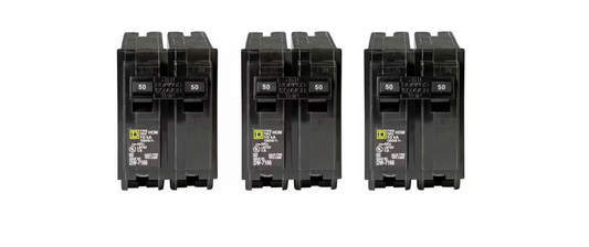 Homeline 50 Amp 2-Pole Circuit Breaker (3-Pack) - 91003146424