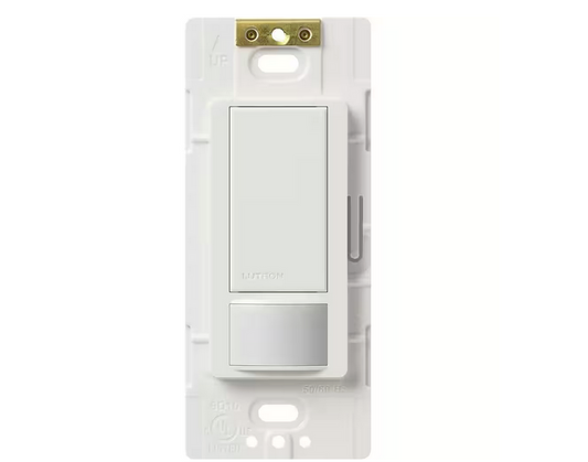 Maestro Vacancy-Only Sensor Switch, 2 Amp/Single-Pole, No Neutral Required, Snow (MS-VPS2-SW)