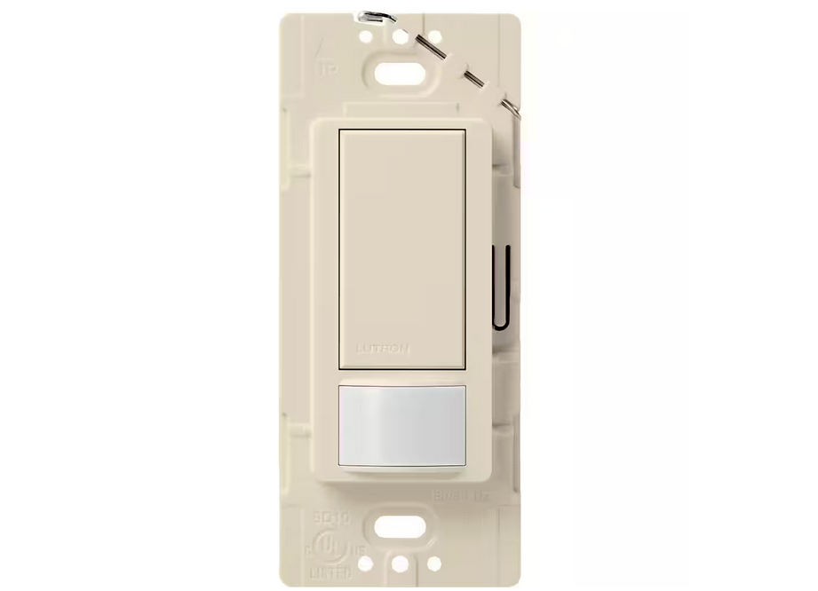 Maestro Vacancy-Only Sensor Switch, 2 Amp/Single-Pole, No Neutral Required, Limestone (MS-VPS2-LA)